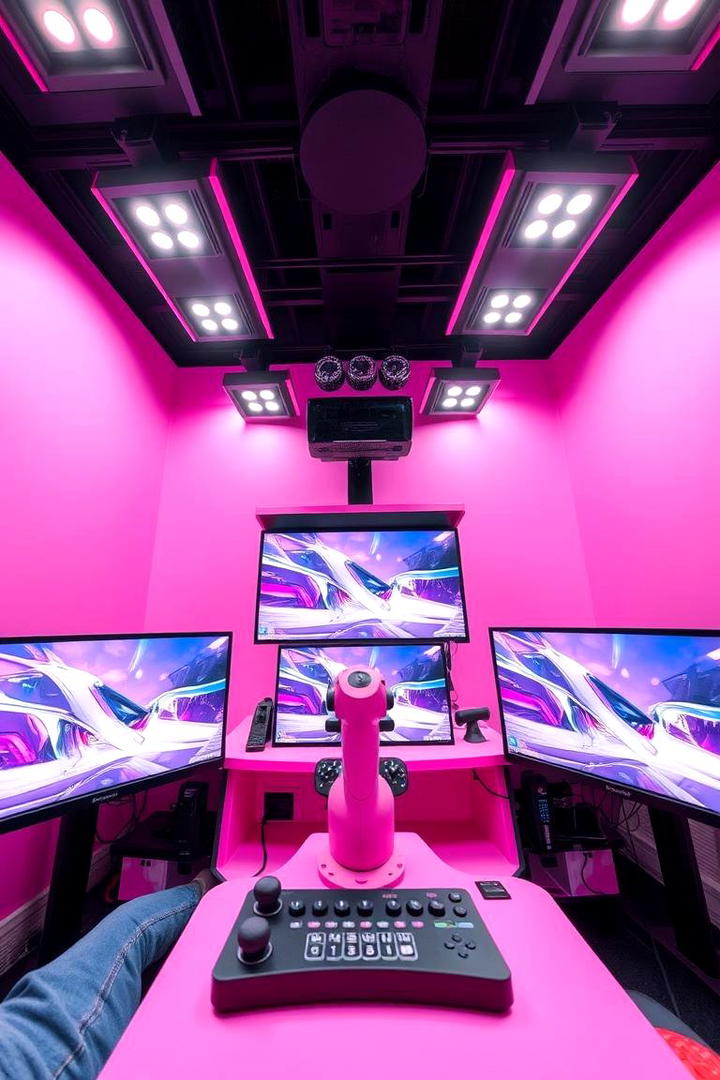 Energetic Pink eSports Setup - 30 Pink Gaming Setup Ideas