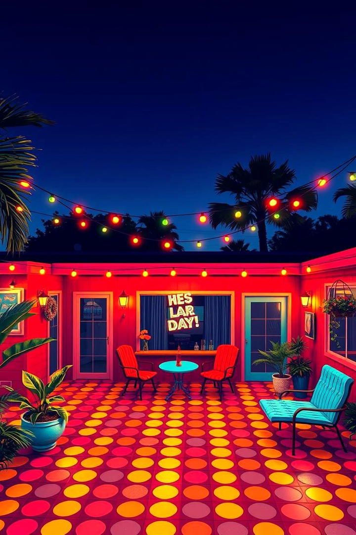 Energetic Pop Art - 30 Painted Concrete Patio Ideas