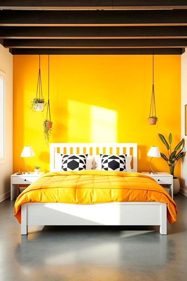 Energetic Yellow Highlights - 21 Bedroom Paint Colors