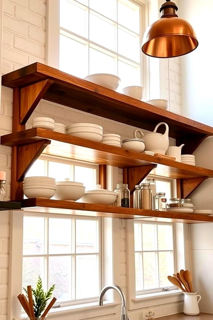 Enhancing Functionality with Window Display Shelves - 21 Kitchen Window Ideas