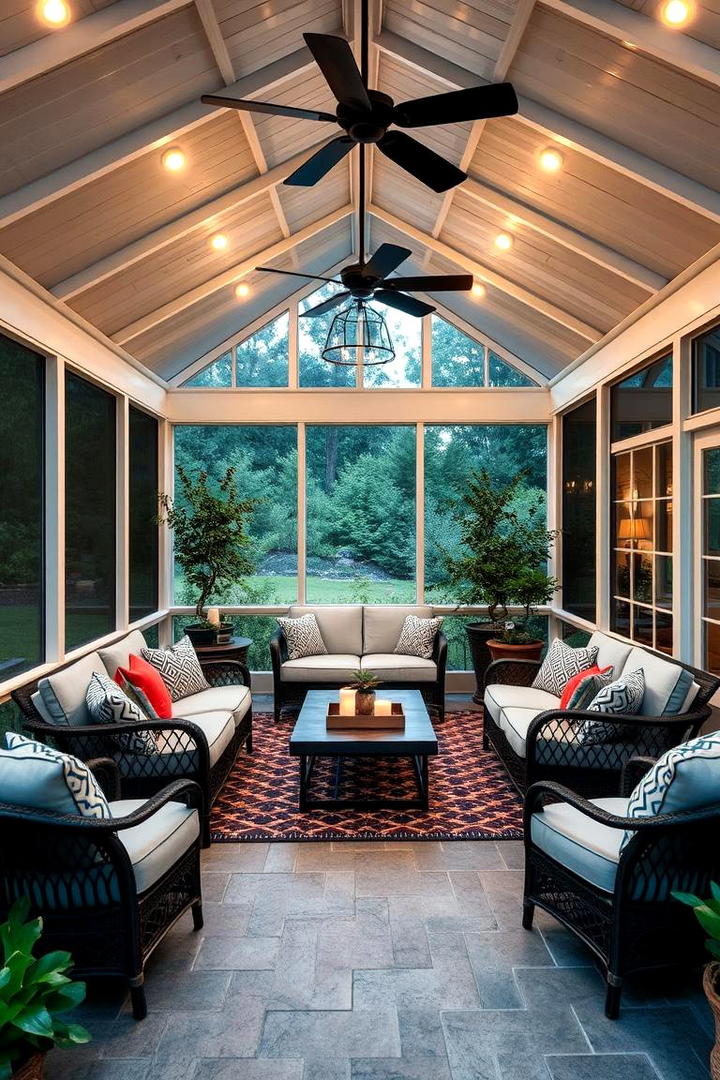 Entertainers Dream Patio - 21 Screened-in Porch Ideas