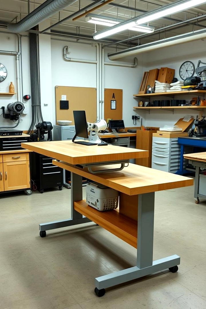 Ergonomic Adjustable Workbench for Comfort - 30 Garage Workbench Ideas