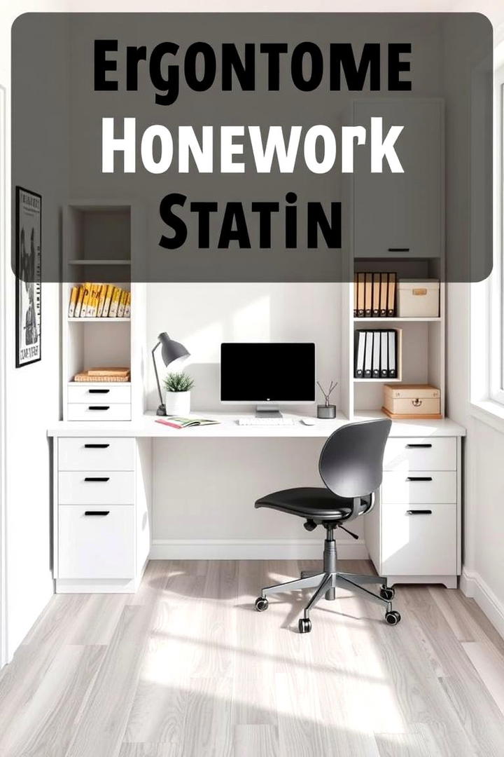 Ergonomic Homework Station - 21 Kids Room Ideas