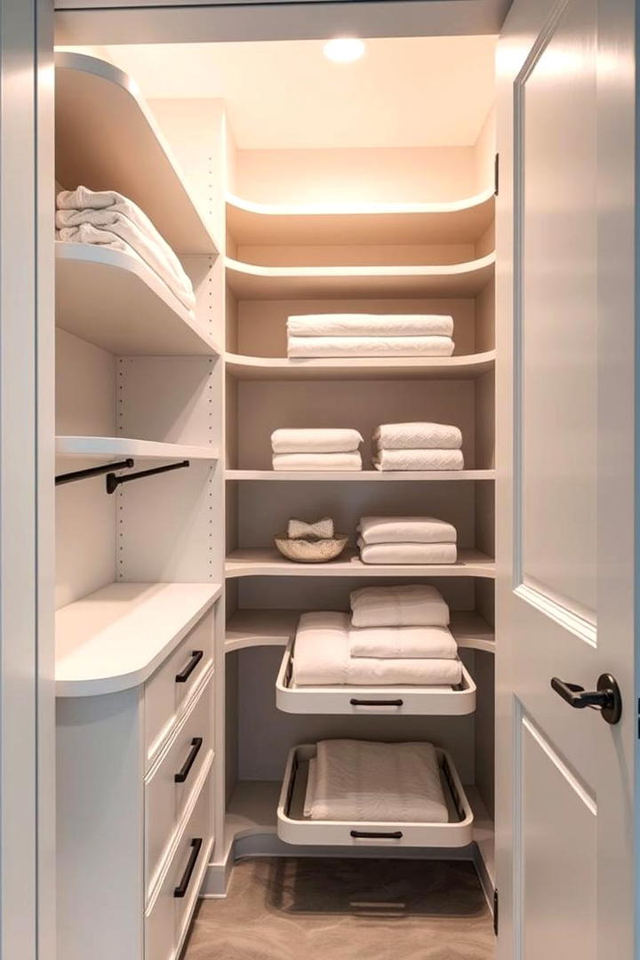 Ergonomic Shelf Layouts - 30 Linen Closet Organization Ideas