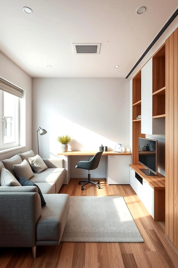 Ergonomic Workspace Integration - 21 Apartment Small Living Room Ideas