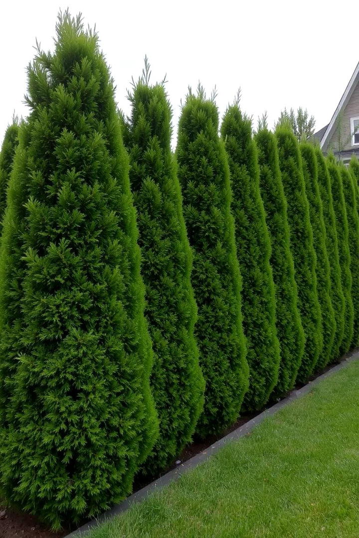 Evergreen Privacy Screen - 30 Front Yard Evergreen Landscaping Ideas