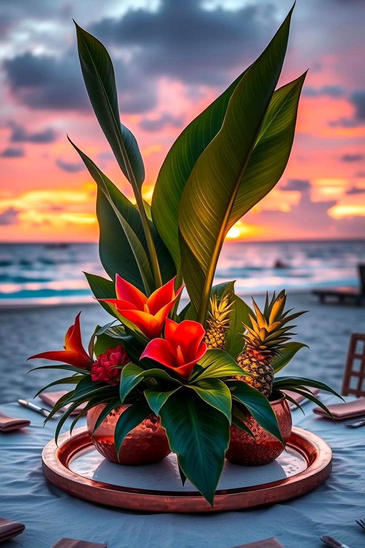 Exotic Tropical Oasis - 21 Wedding Centerpiece Ideas