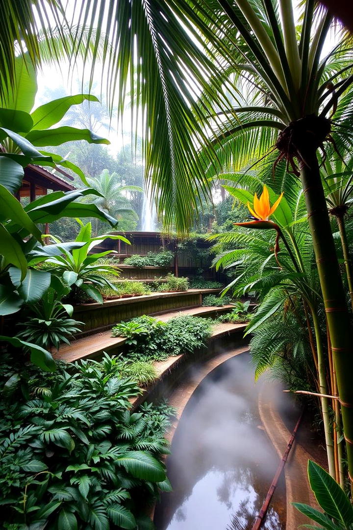 Exotic Tropical Tiered Layout - 30 Tiered Garden Ideas