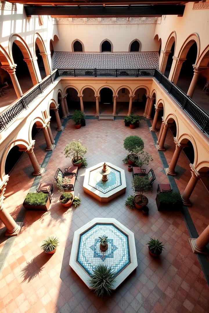 Expansive Courtyard Living - 21 spanish colonial revival architecture