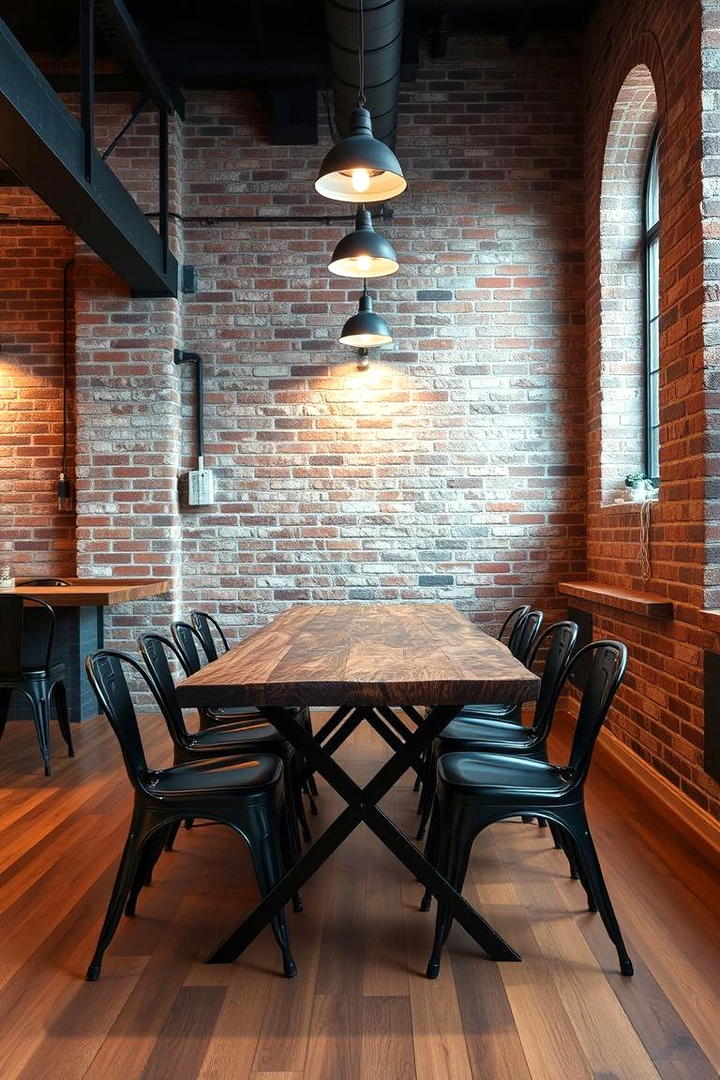 Exposed Brick Charm - 21 Industrial Interior Design Style Ideas