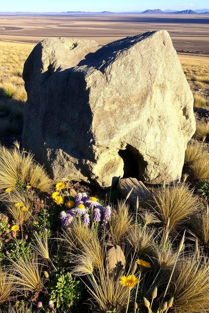 Exposed Stone Landscape - 30 Stone Garden Ideas