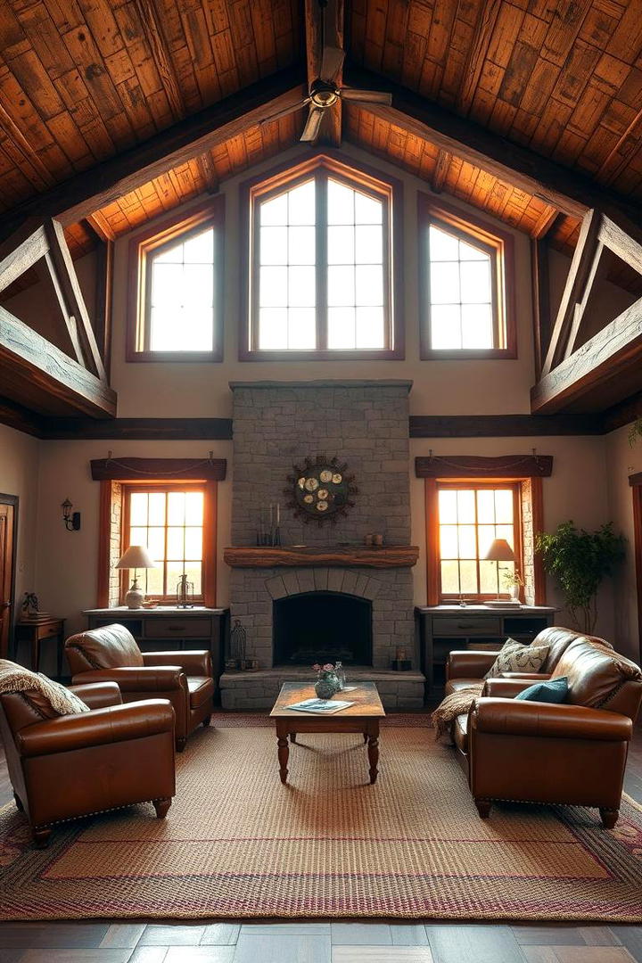 Exposed Wooden Beams Elegance - 30 Rustic Interior Design Ideas