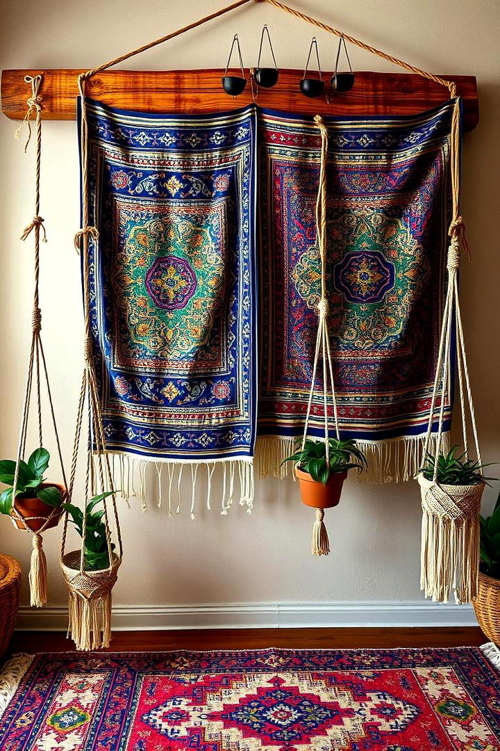 Fabric and Tapestry Hangings - 30 living room wall decor ideas