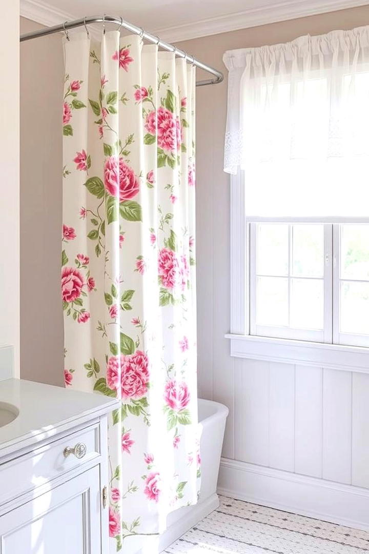 Faded Floral Prints - 30 Boho Bathroom Ideas