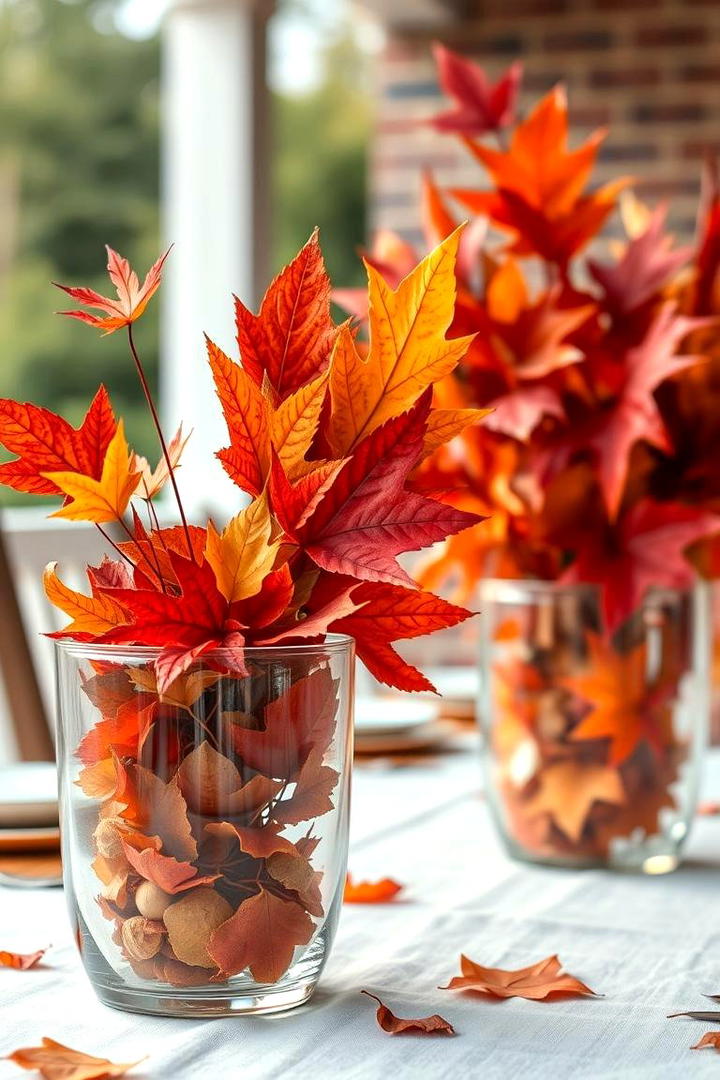 Fallen Leaf Centerpieces - 21 Fall Porch Decor Ideas