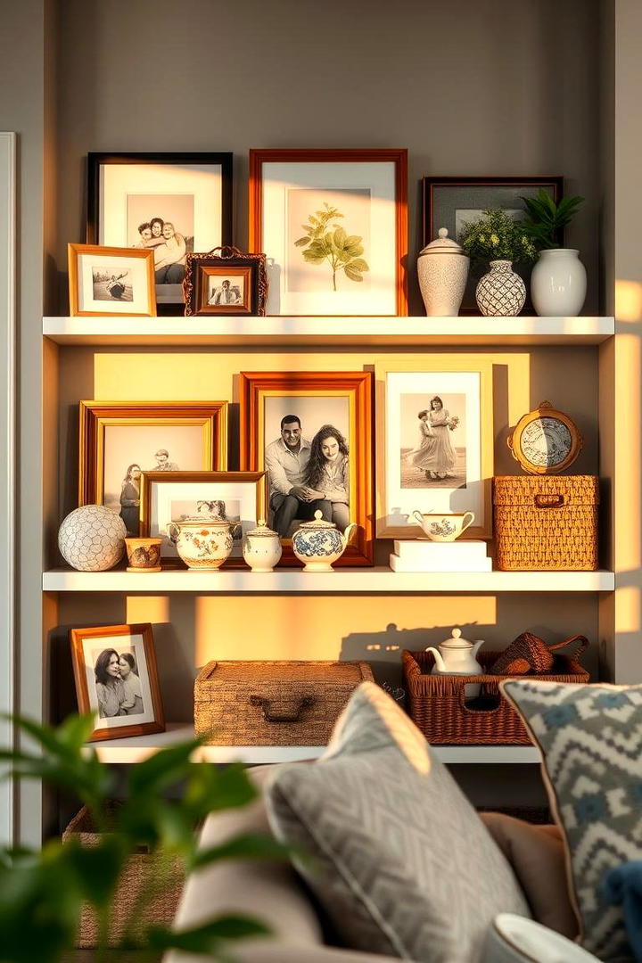 Family Photo Shelf Gallery - 21 Shelf Decor Ideas