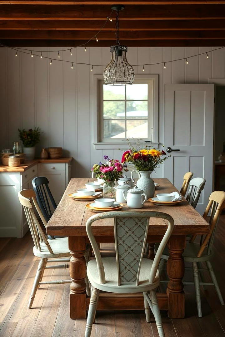 Farmhouse Dining Area - 30 Rustic Patio Ideas