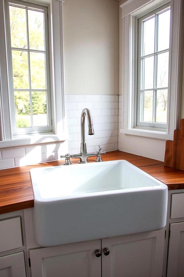 Farmhouse Sink Statement - 21 Farmhouse Kitchen Ideas