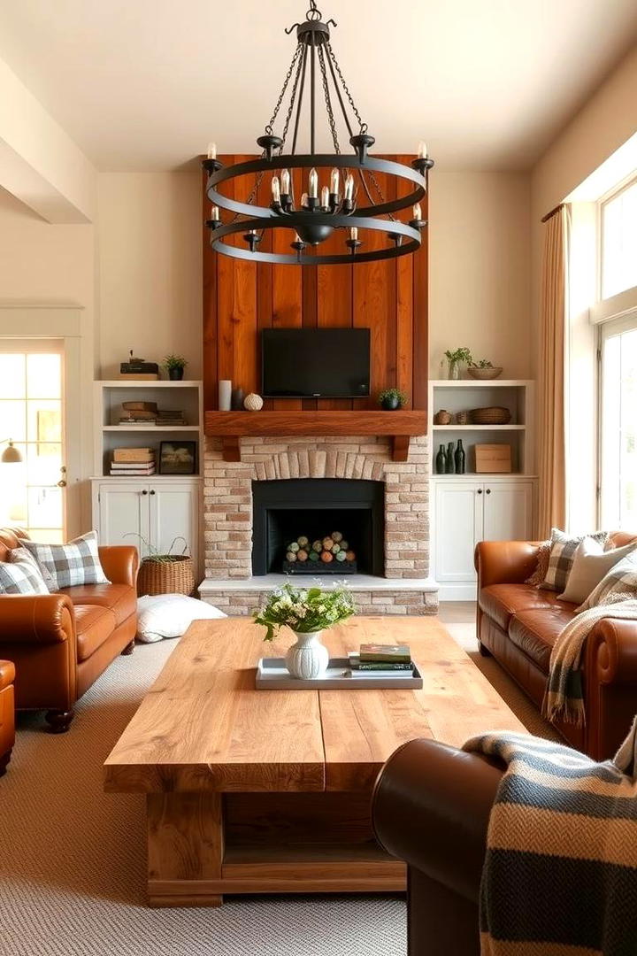 Farmhouse Style Furnishings - 30 Fall Living Room Ideas