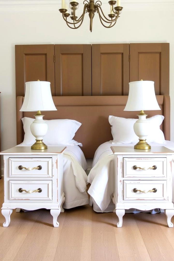 Farmhouse Style Nightstands - 30 Shabby Chic Bedroom Ideas