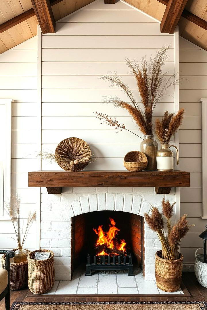 Farmhouse Warmth Decor - 21 Fireplace Decor Ideas