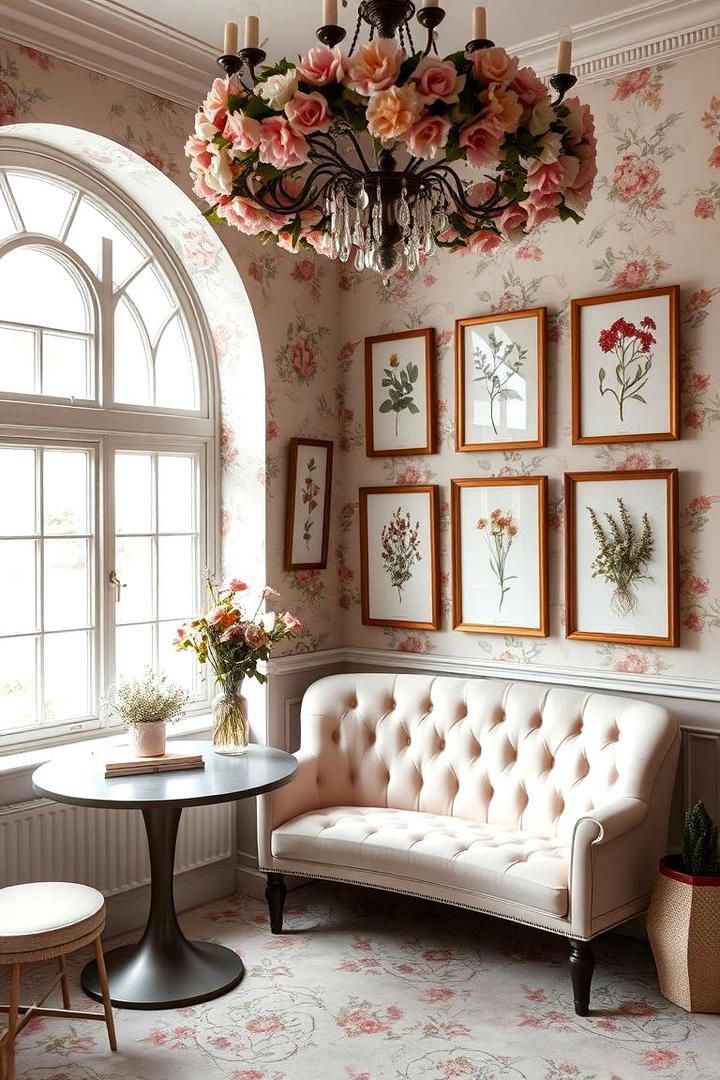 Feminine Floral Escape - 30 She Shed Interior Ideas