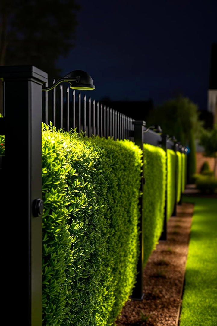 Fence Line Accent Lights - 21 Landscape Lighting Ideas