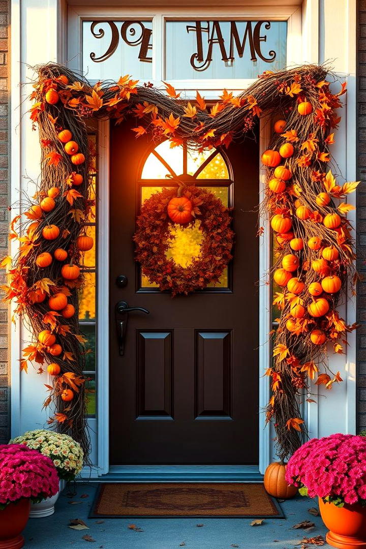 Festive Doorway Decor - 21 Thanksgiving Decoration Ideas