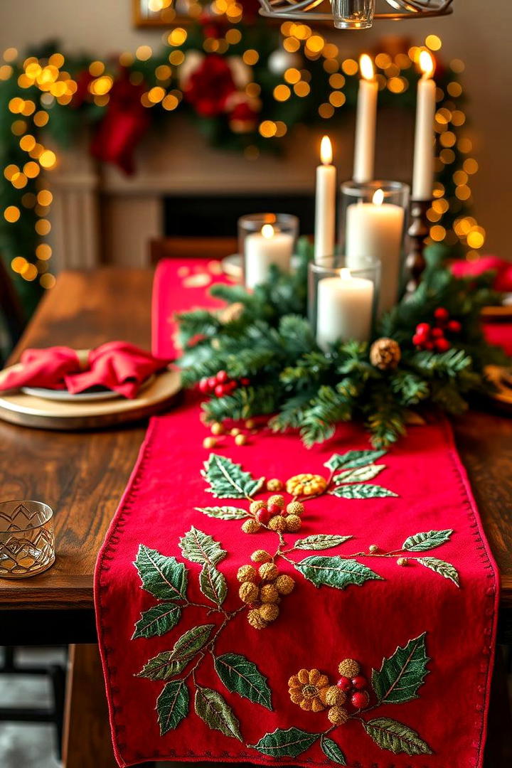 Festive Holiday Table Runner - 21 Table Runner Ideas