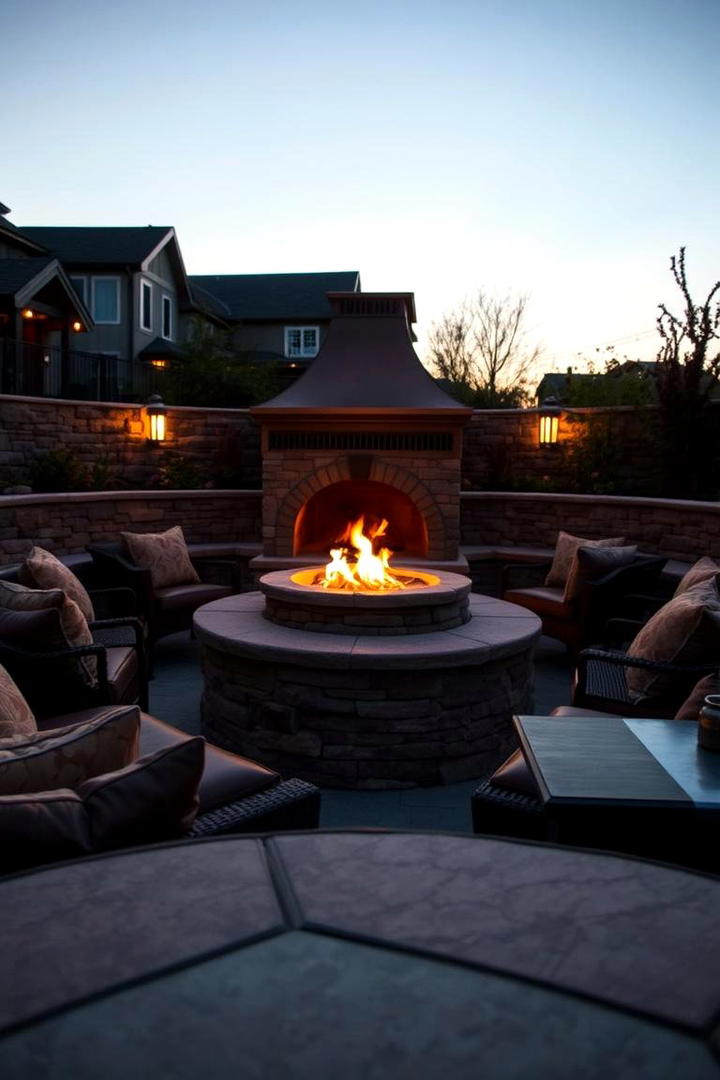 Fire Pit Dining Lounge - 30 Outdoor Dining Area Ideas