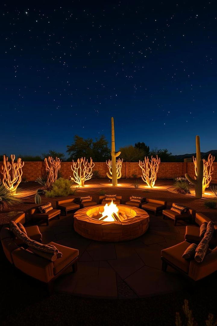 Fire Pit Oasis - 30 Desert Landscape Ideas