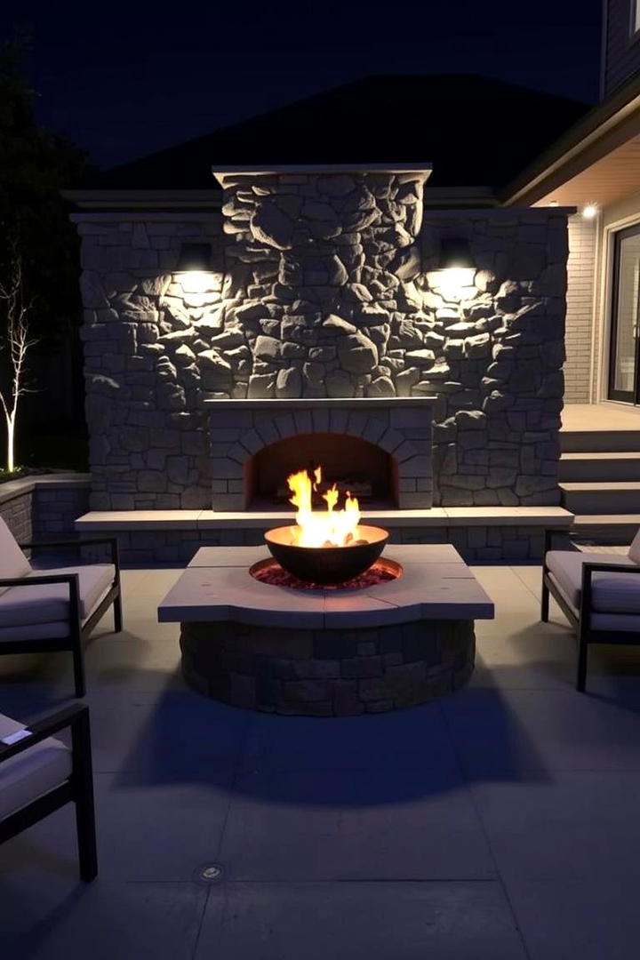 Fire Pit with Stone Surround - 30 Stone Fire Pit Ideas