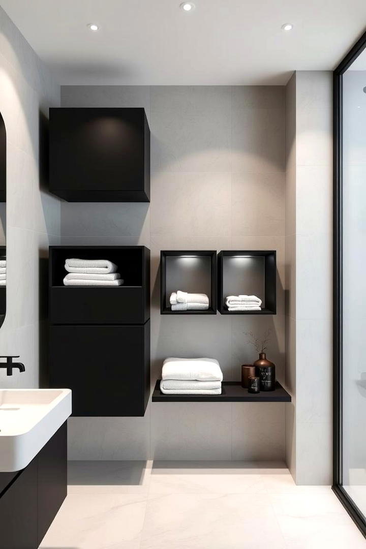 Floating Bathroom Storage - 21 Modern Bathroom Decor Ideas