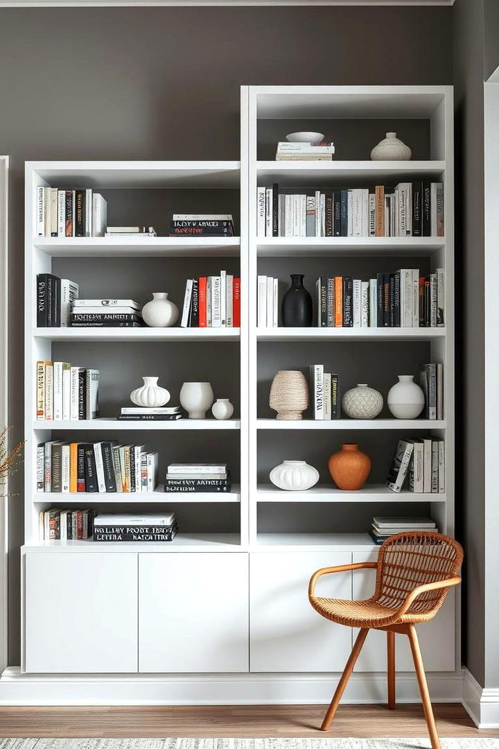 Floating Bookcase - 30 Half Wall Ideas