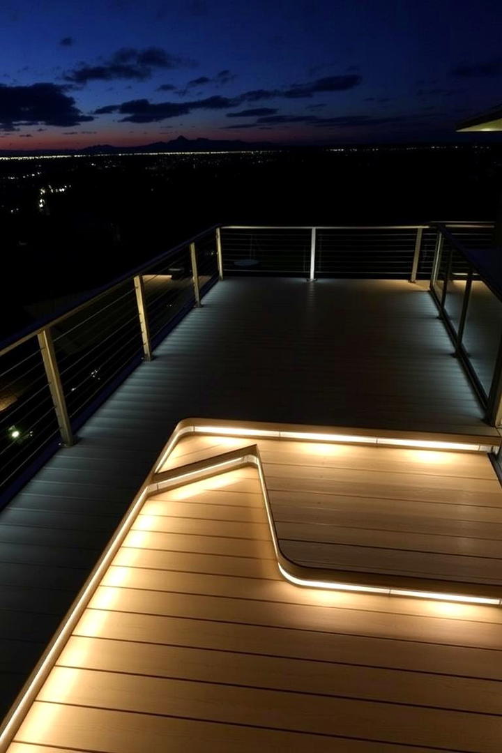 Floating Deck with Integrated Lighting - 30 Floating Deck Ideas