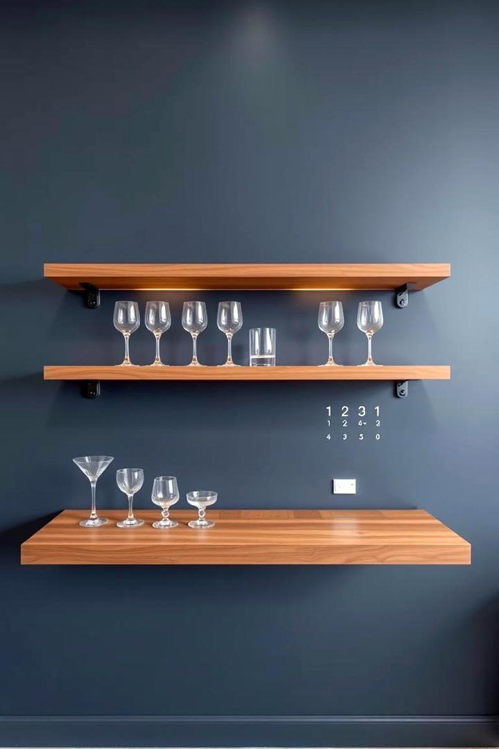 Floating Shelf Bar - 30 Home Bar Ideas On A Budget