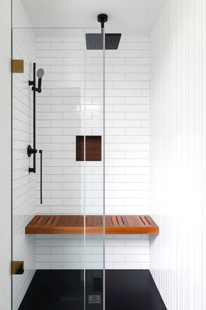 Floating Shower Bench Integration - 30 Half-wall Shower Ideas