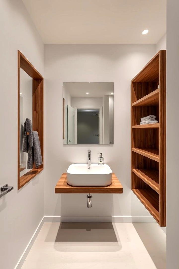 Floating Vanity and Storage - 30 Ensuite Bathroom Ideas