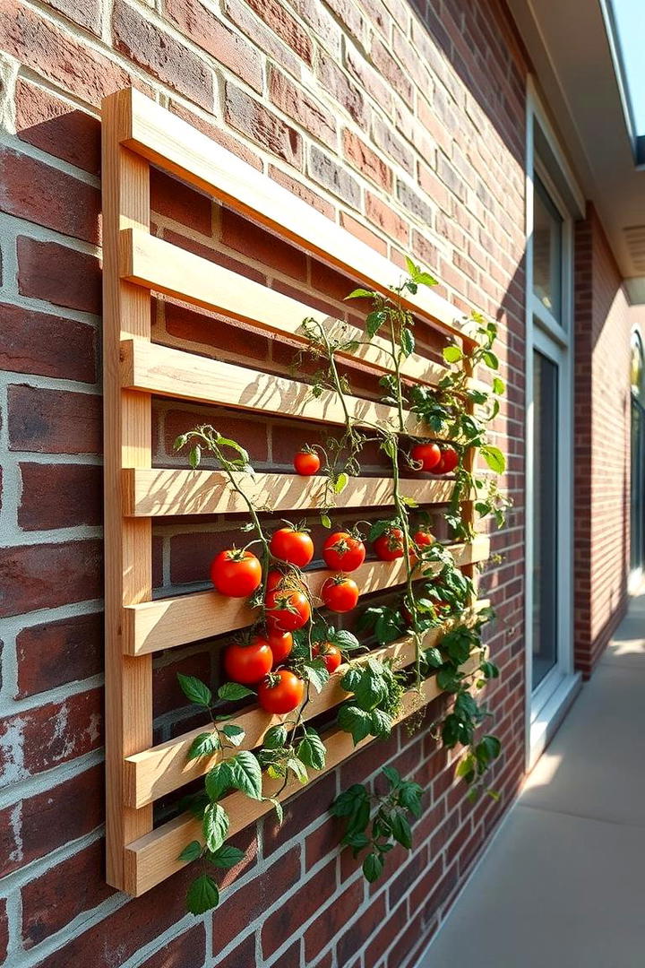 Floating Wall Mounted Trellis - 30 Tomato Trellis Ideas