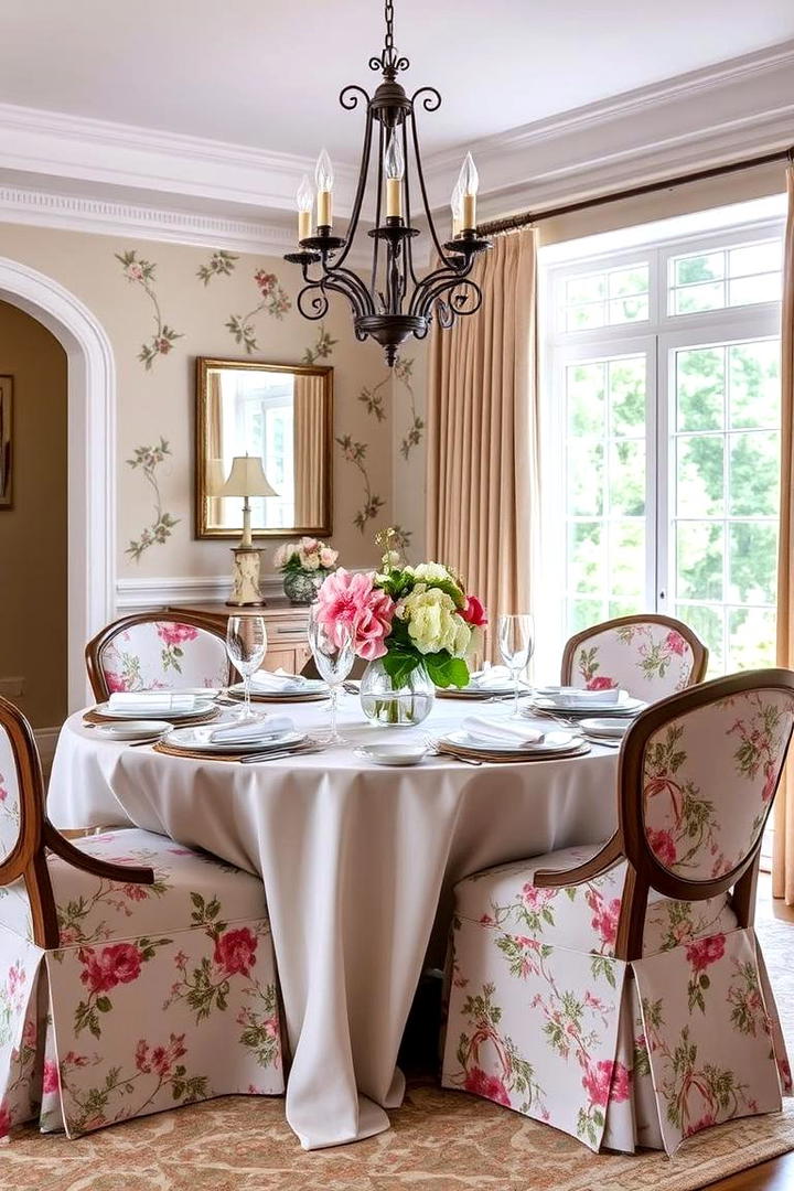 Floral Accent Dining - 21 Formal Dining Room Ideas