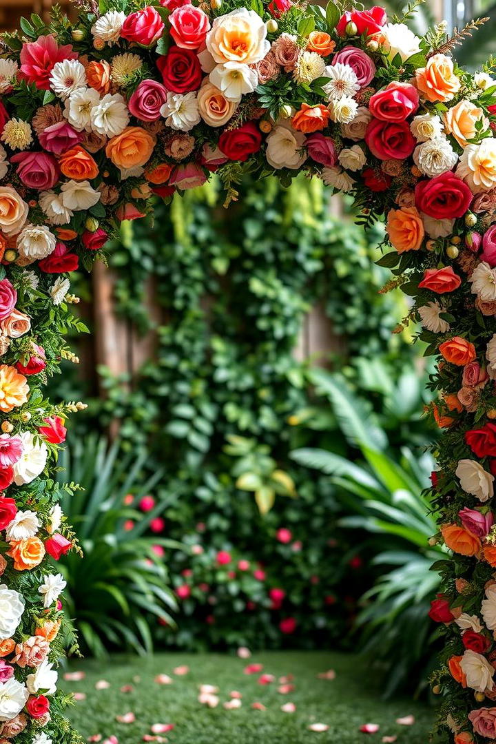 Floral Archway Splendor - 21 Backyard Wedding Ideas