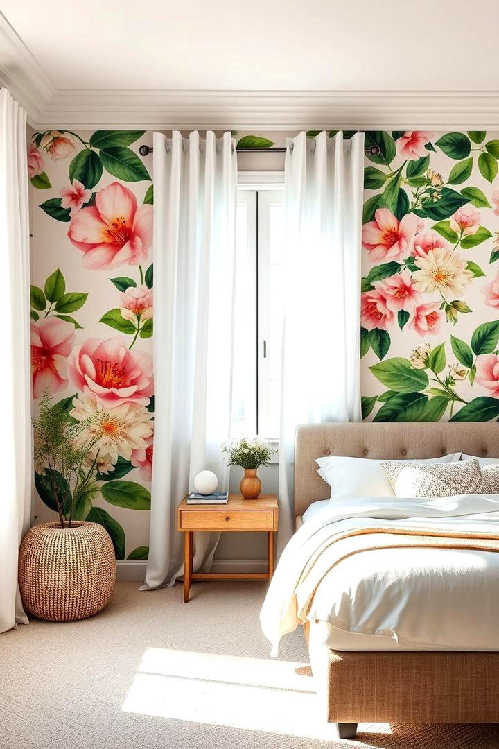 Floral Designs - 21 Bedroom Wall Painting Ideas