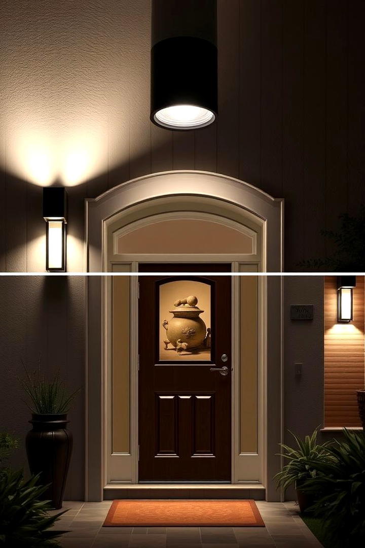 Focal Accent Spotlights - 21 Entryway Lighting Ideas