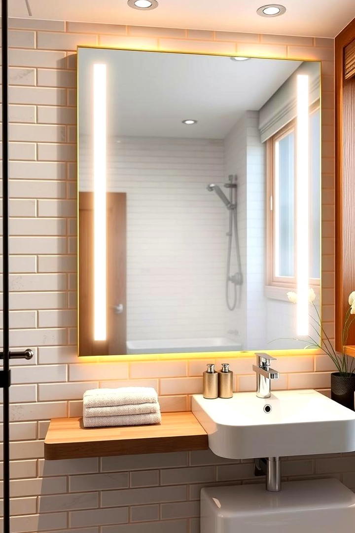 Fog Resistant Safety Mirror - 21 Bathroom Mirror Ideas