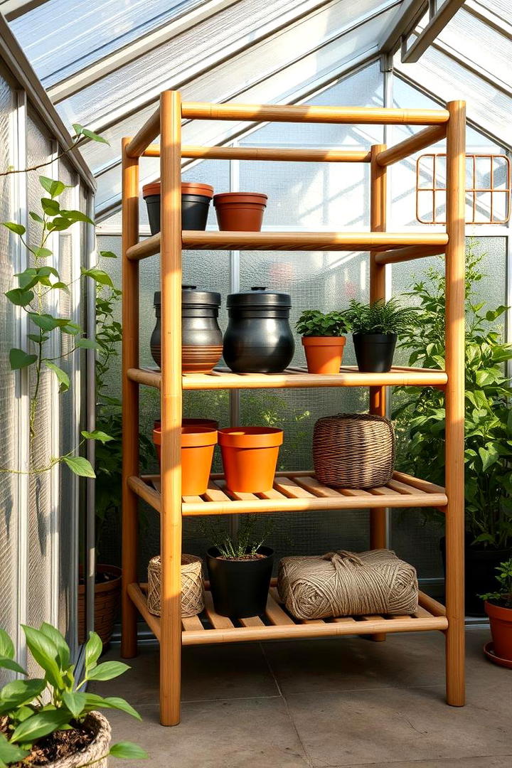 Foldable Space Saving Shelves - 30 Greenhouse Shelving Ideas