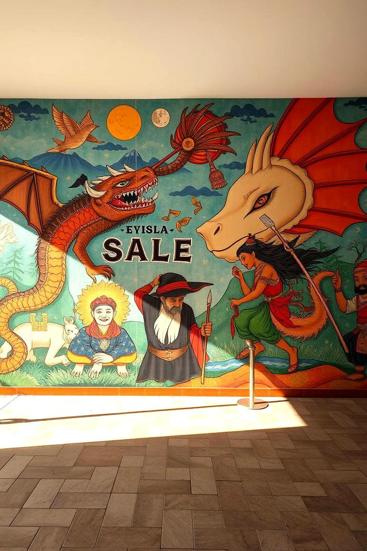 Folklore and Mythology Mural - 21 School Mural Ideas