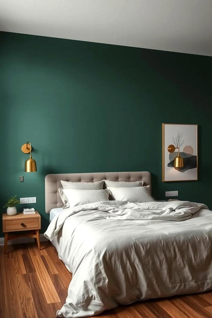 Forest Green Accent Wall - 30 Forest Green Bedroom Ideas