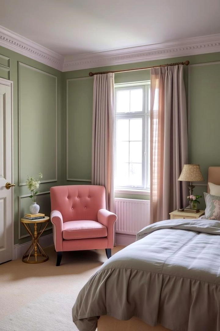 Forest Green with Soft Pastels - 30 Forest Green Bedroom Ideas