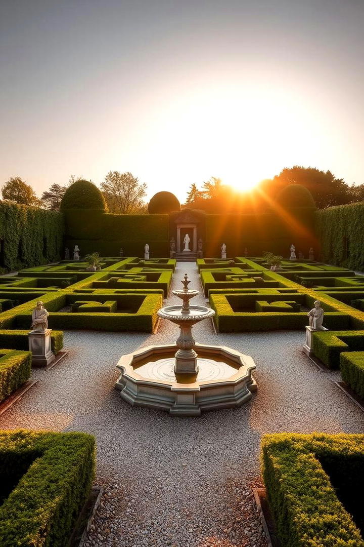 Formal Italian Garden with Symmetry - 30 Italian Garden Design Ideas