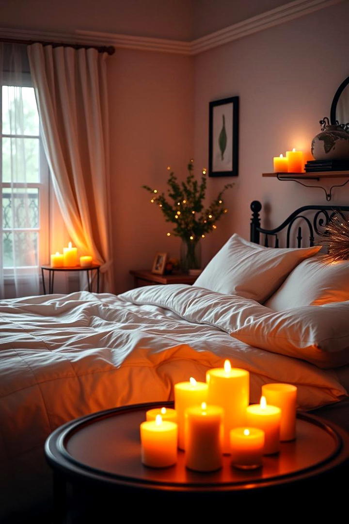 Fragrant Candles for Mood Setting - 17 romantic bedroom ideas